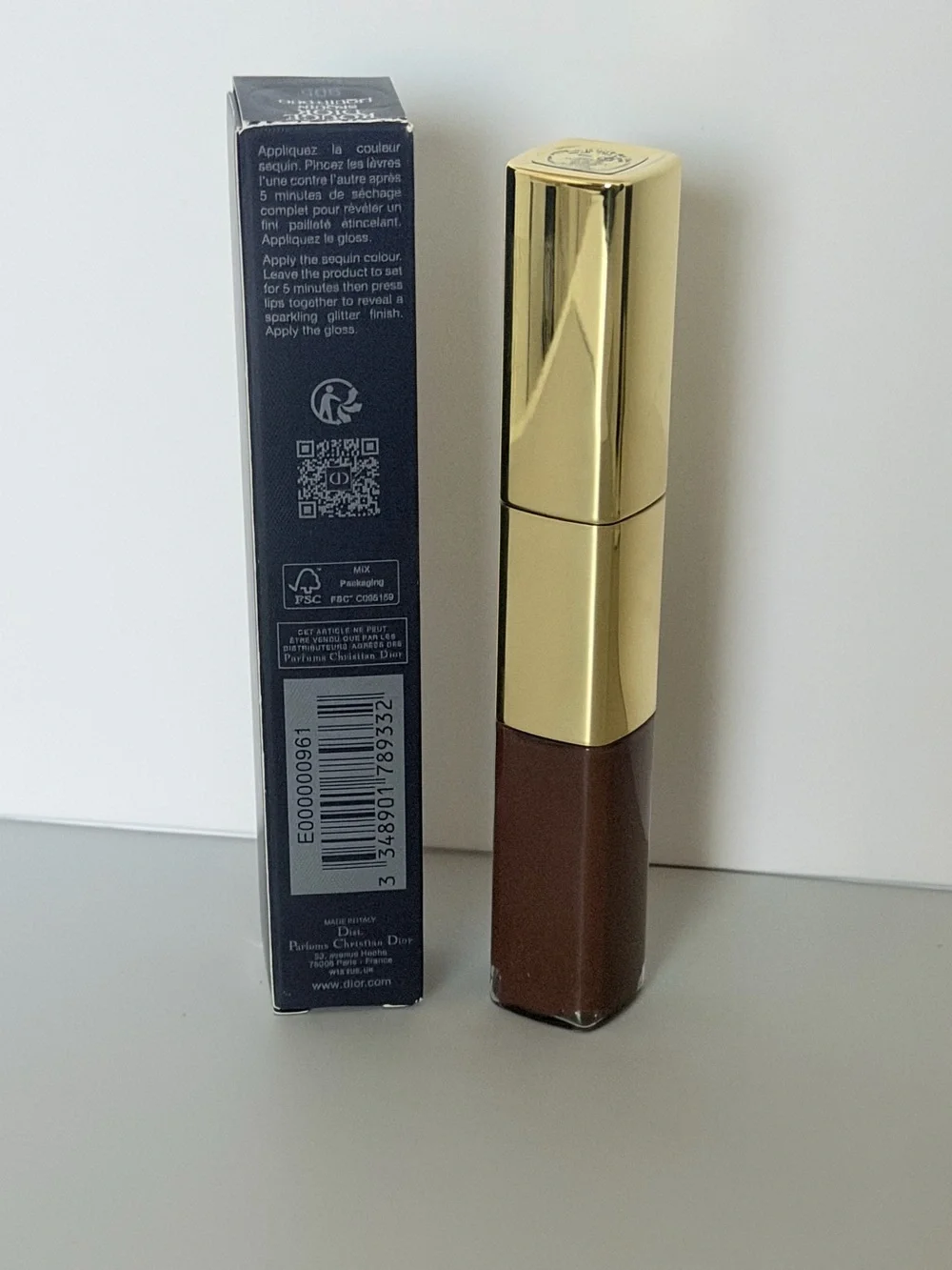 Dior Rouge Dior Sequin Liquid Duo Lipstick Gloss-NIB